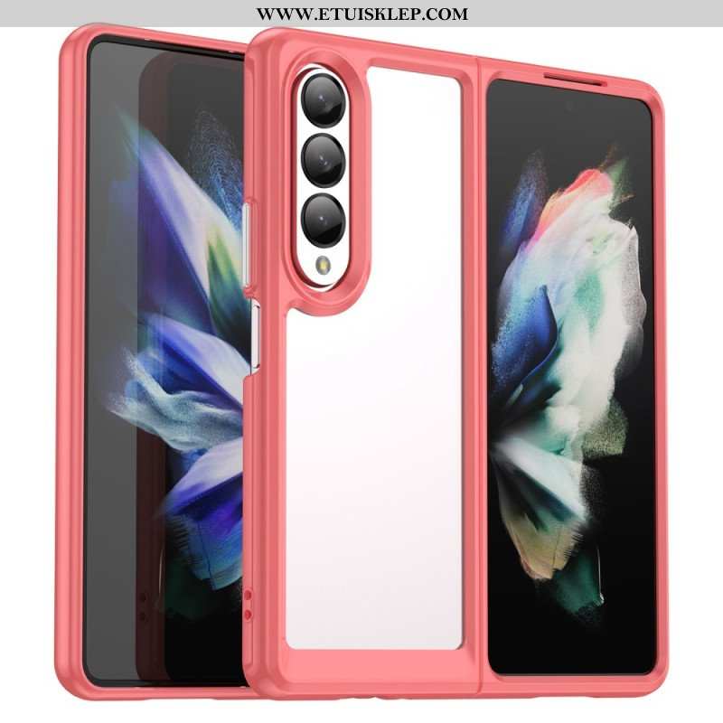 Etui do Samsung Galaxy Z Fold 4 Przezroczyste Kolorowe Krawędzie